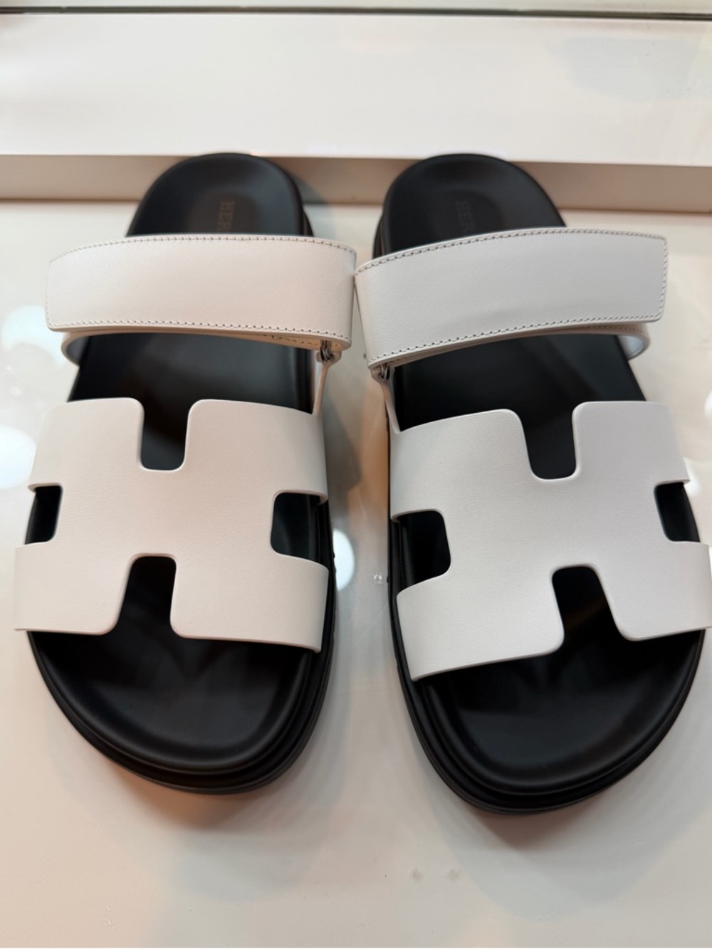 Hermes Chypre White Sz 38 NEW